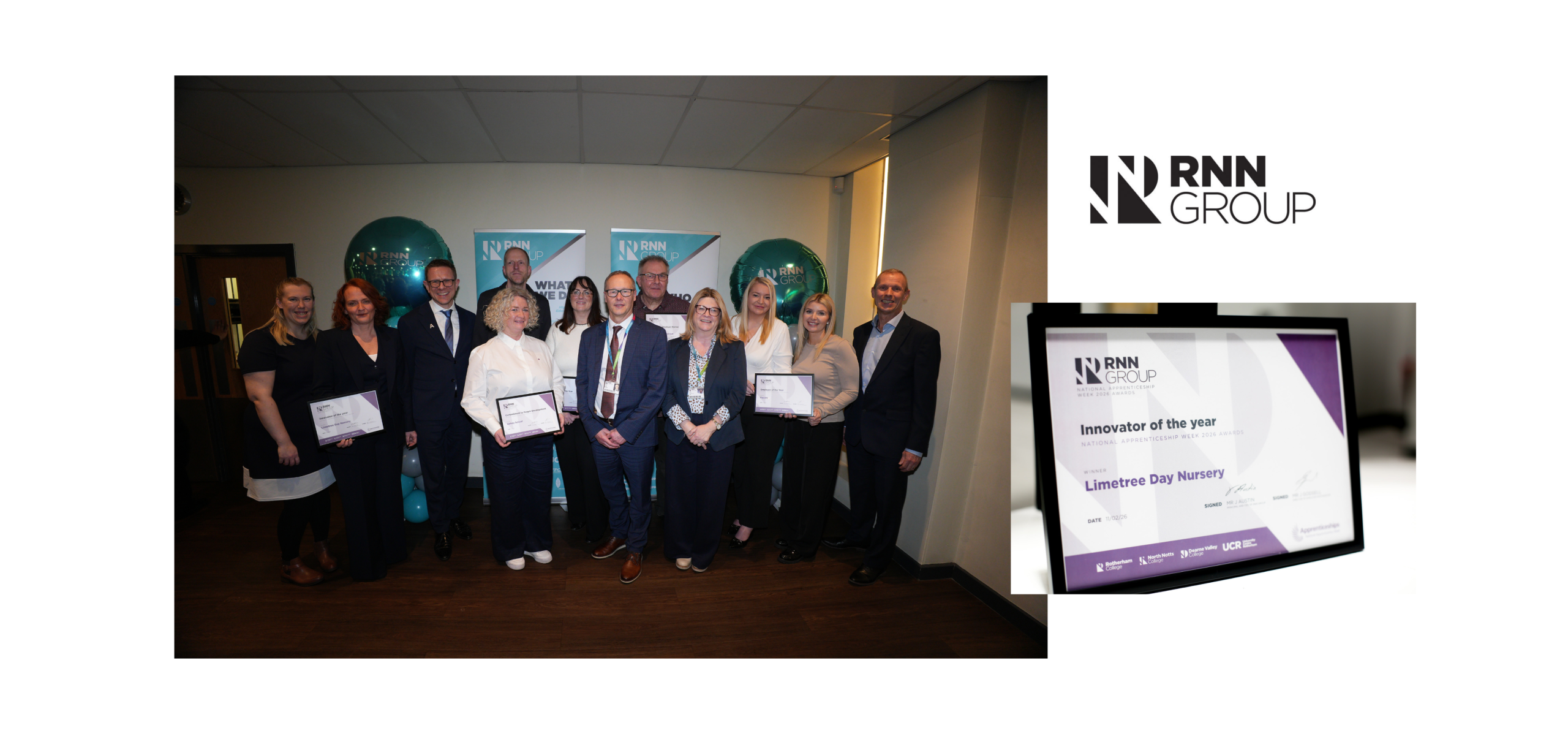 Lime Tree Win Innovator of the Year at the RNN Group National Apprenticeship Week 2026 Awards
